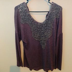 Purple Lace Daytrip sweater